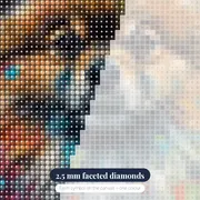 Pomeranian Fluffball Diamond Painting – diamond close-up