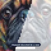 Carlino, Ritratto Divertente Diamond Painting – primo piano dei diamanti