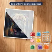 Carlin, Portrait Amusant – kit prêt à commencer