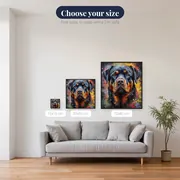 Loyal Guardian Rottweiler Diamond Painting – available sizes