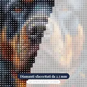 Rottweiler Guardiano Fedele Diamond Painting – primo piano dei diamanti
