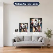 English Setter Farbspritzer Diamond Painting – verfügbare Größen
