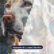 Setter Anglais Éclaboussures de Couleur – gros plan des diamants