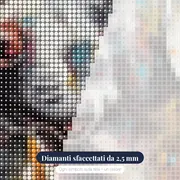 Setter Inglese Schizzi di Colore Diamond Painting – primo piano dei diamanti