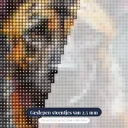 Loyale Duitse Herder Diamond Painting – close-up van de steentjes