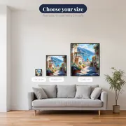 Amalfi Flowery Stairs Diamond Painting – available sizes