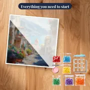 Amalfi Flowery Stairs Diamond Painting – kit ready to start