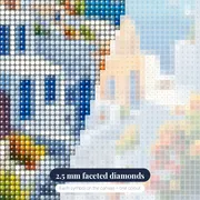 Santorin, Azure Domes Diamond Painting – diamond close-up