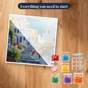 Santorin, Azure Domes Diamond Painting – kit ready to start