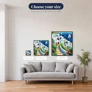 Santorini White Cliffs Diamond Painting – available sizes