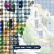 Santorin, weiße Klippen Diamond Painting – Nahaufnahme der Steine