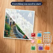 Santorini White Cliffs Diamond Painting – kit ready to start