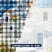 Santorini, Il Sentiero del Mulino Diamond Painting – primo piano dei diamanti