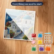 Santorin, The Windmill Path Diamond Painting – kit ready to start