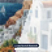 Santorin, Stairway of Light Diamond Painting – diamond close-up