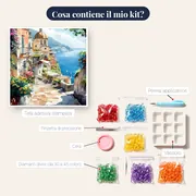 Amalfi, Colori della Costa Diamond Painting – contenuto del kit