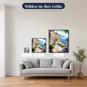 Amalfi, Farben der Küste - Diamond Painting – verfügbare Größen