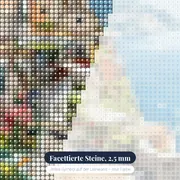 Amalfi, Farben der Küste - Diamond Painting – Nahaufnahme der Steine