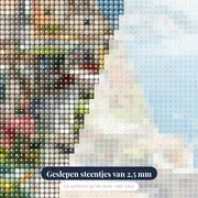 Amalfi, Kleuren van de Kust Diamond Painting – close-up van de steentjes