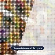 Villaggio Italiano, La Pausa Caffè - Diamond Painting – primo piano dei diamanti