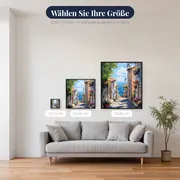 Küstendorf, Abstieg zum Meer – Diamond Painting – verfügbare Größen