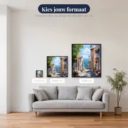 Kustdorp, Afdaling naar de Zee - Diamantschilderij – beschikbare formaten