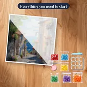 Coastal Village, Path to the Sea Diamond Painting – kit ready to start