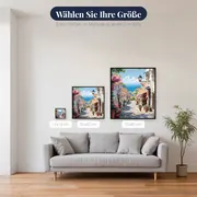 Riviera, Balkon über dem Golf – Diamond Painting – verfügbare Größen
