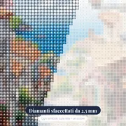 Riviera, Balcone sul Golfo - Diamond Painting – primo piano dei diamanti