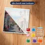 Riviera, Balkon über dem Golf – Diamond Painting – Set bereit zum Loslegen