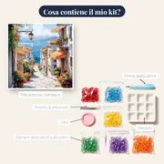 Riviera, Ombre della Costa Azzurra Diamond Painting – contenuto del kit