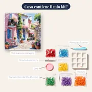 Casa Rosa, Fascino Provenzale Diamond Painting – contenuto del kit