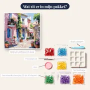 Roze Huis, Provençaalse Charme Diamond Painting – inhoud van het pakket