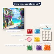 Terrazza Marina, Caletta Segreta Diamond Painting – contenuto del kit