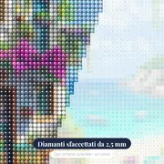Terrazza Marina, Caletta Segreta Diamond Painting – primo piano dei diamanti