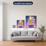 Diamond Painting Pokémon Pikachu Doccia Arcobaleno – misure disponibili
