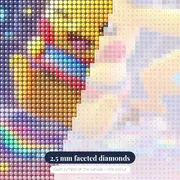 Pokémon Diamond Painting Pikachu Rainbow Shower – diamond close-up