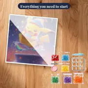 Pokémon Diamond Painting Pikachu Rainbow Shower – kit ready to start