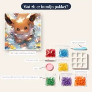 Diamond Painting Pokémon Eevee Herfstbad – inhoud van het pakket