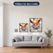Diamond Painting Pokémon Evoli Herbstbad – verfügbare Größen