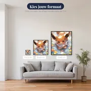 Diamond Painting Pokémon Eevee Herfstbad – beschikbare formaten