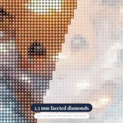 Pokémon Diamond Painting Eevee Autumn Bath – diamond close-up