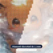Diamond Painting Pokémon Eevee Bagno d'Autunno – primo piano dei diamanti