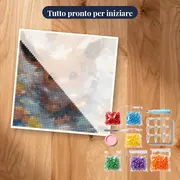 Diamond Painting Pokémon Eevee Bagno d'Autunno – kit pronto per iniziare