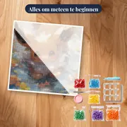 Diamond Painting Pokémon Eevee Herfstbad – pakket klaar om te beginnen