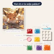 Diamond Painting Pokémon Eevee Herfstbladeren – inhoud van het pakket