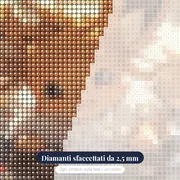 Diamond Painting Pokémon Eevee Pioggia di Foglie – primo piano dei diamanti