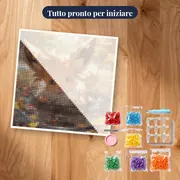 Diamond Painting Pokémon Eevee Pioggia di Foglie – kit pronto per iniziare