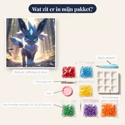 Diamond Painting Pokémon Glaceon Bospad – inhoud van het pakket