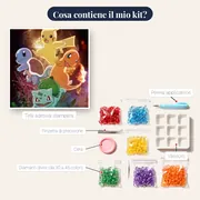 Diamond Painting Pokémon I Quattro Inseparabili – contenuto del kit